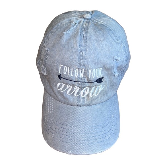 David and Young unisex Follow your Arrow distressed cap One Size - Picture 1 of 6